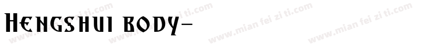 Hengshui body字体转换